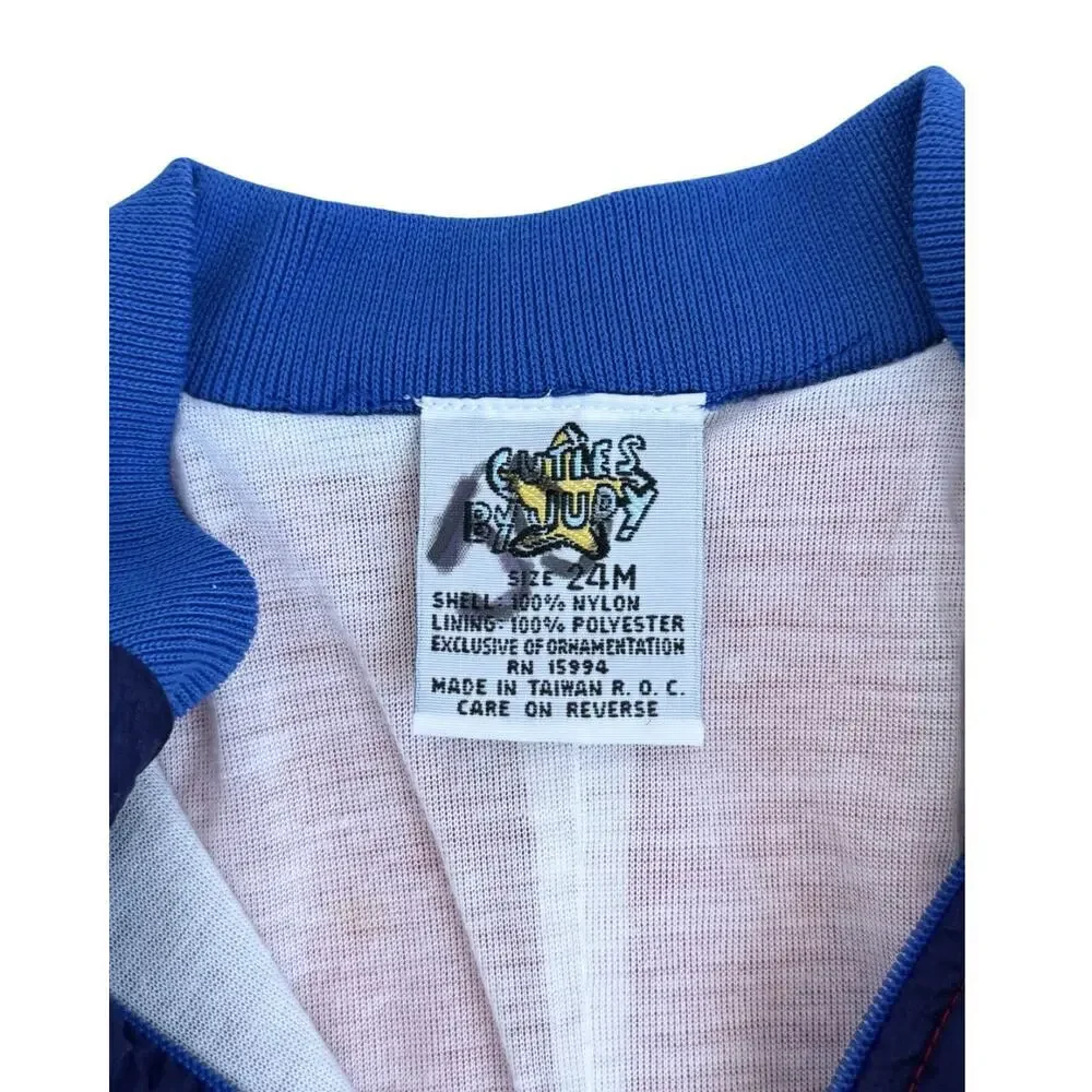 Vintage 90s Cuties By Judy Baby Windbreaker Suit Colorblock Nylon Retro